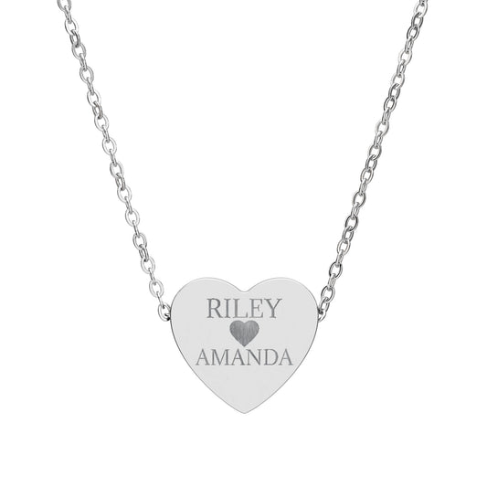 Personalized Heart Necklace – For Amanda