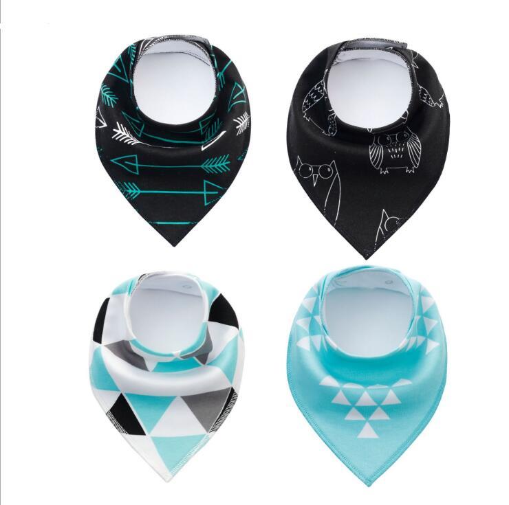 Colorful 4pcs Cotton Baby Bandana Bibs