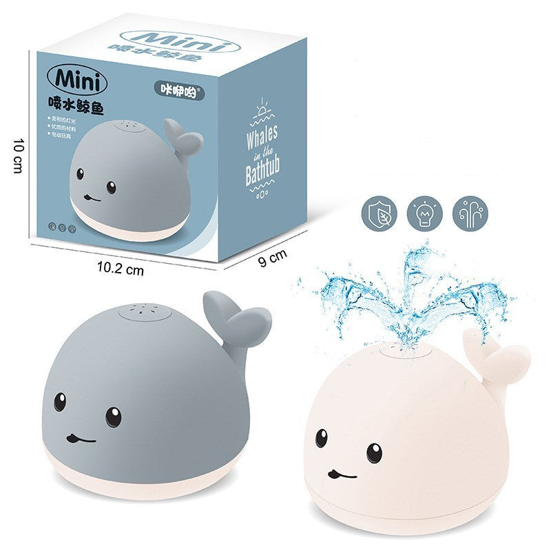 Beautiful Baby Cartoon Whale LED Bath Toy