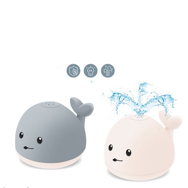 Beautiful Baby Cartoon Whale LED Bath Toy