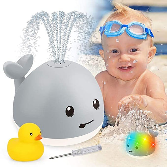 Beautiful Baby Cartoon Whale LED Bath Toy