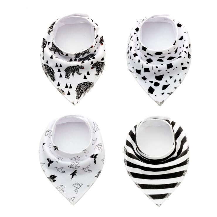 Colorful 4pcs Cotton Baby Bandana Bibs