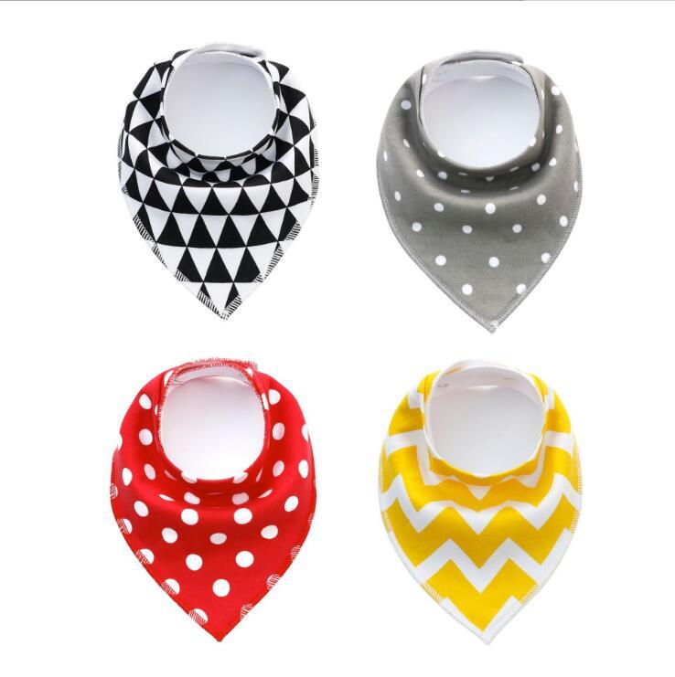 Colorful 4pcs Cotton Baby Bandana Bibs