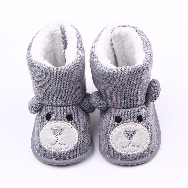 Wholesale Autumn Winter Bear Knit Baby Boots