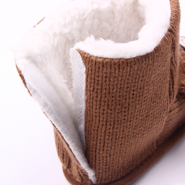 Wholesale Autumn Winter Bear Knit Baby Boots