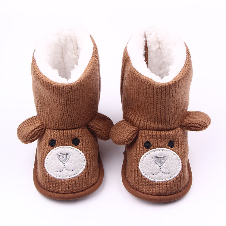 Wholesale Autumn Winter Bear Knit Baby Boots