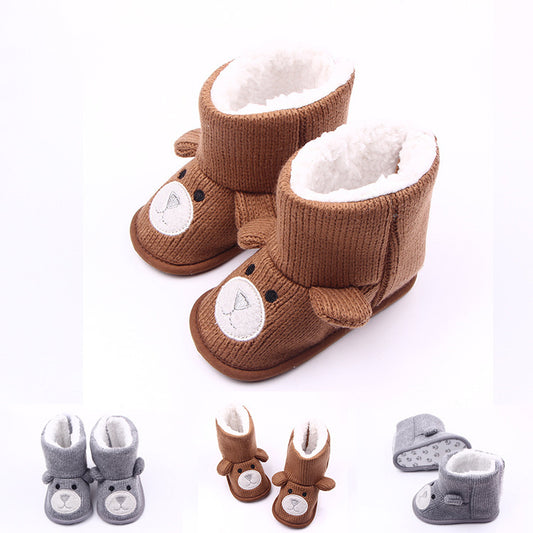 Wholesale Autumn Winter Bear Knit Baby Boots