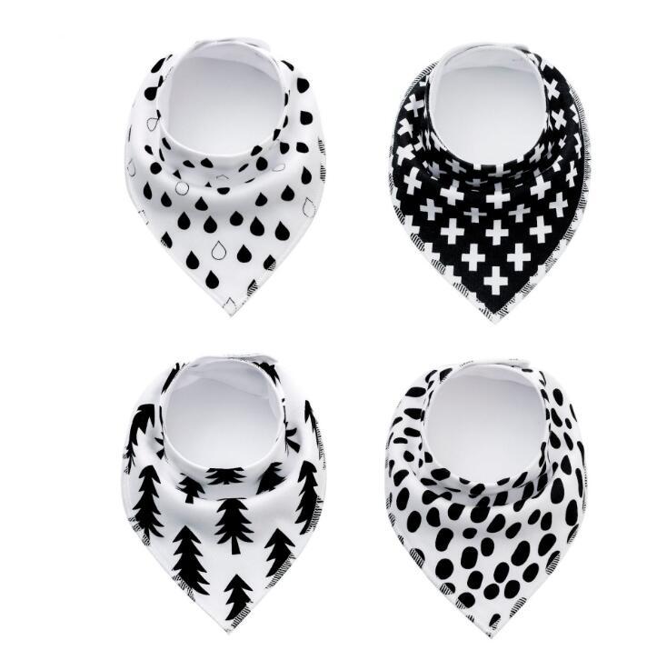 Colorful 4pcs Cotton Baby Bandana Bibs