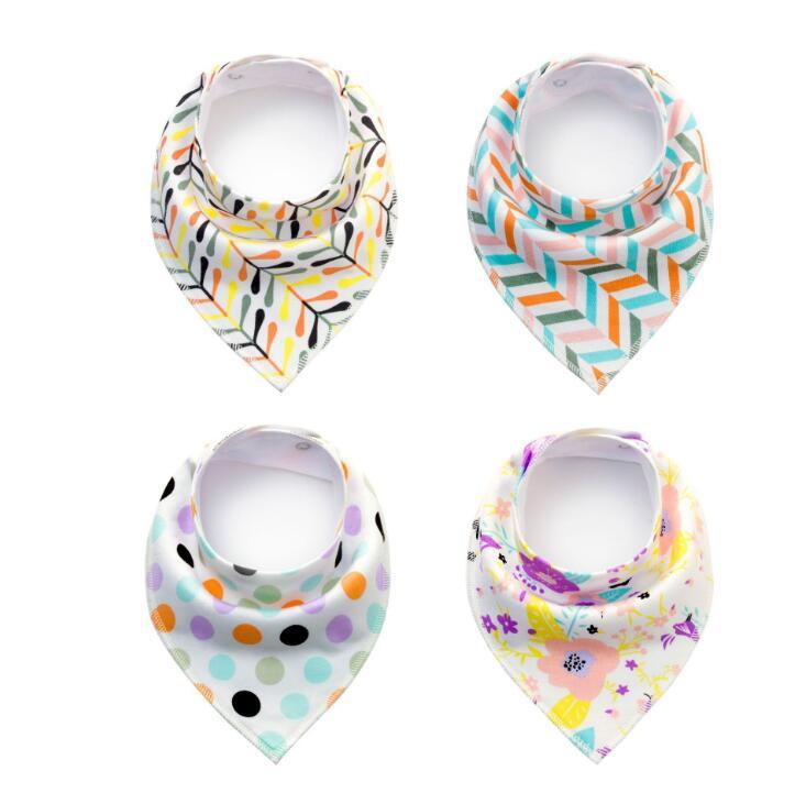 Colorful 4pcs Cotton Baby Bandana Bibs