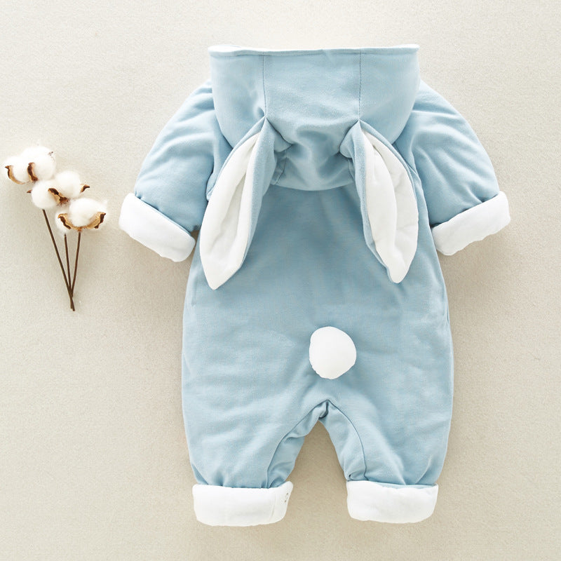 Hooded Cotton Padded Baby Romper