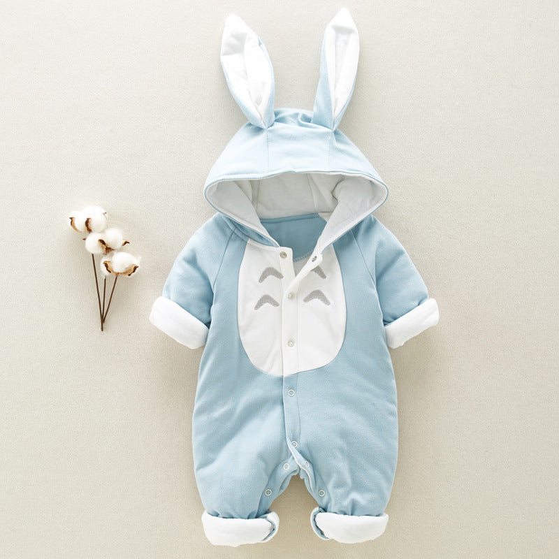 Hooded Cotton Padded Baby Romper
