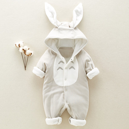 Hooded Cotton Padded Baby Romper