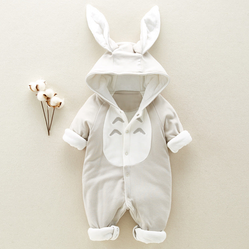 Hooded Cotton Padded Baby Romper