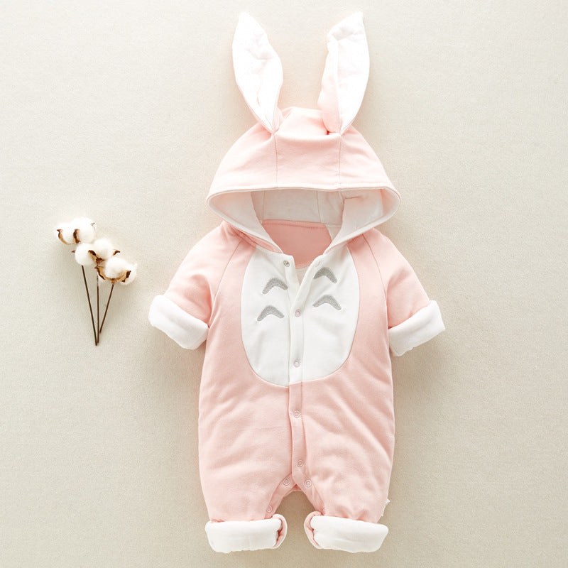 Hooded Cotton Padded Baby Romper