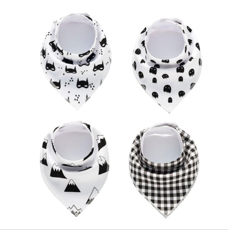 Colorful 4pcs Cotton Baby Bandana Bibs