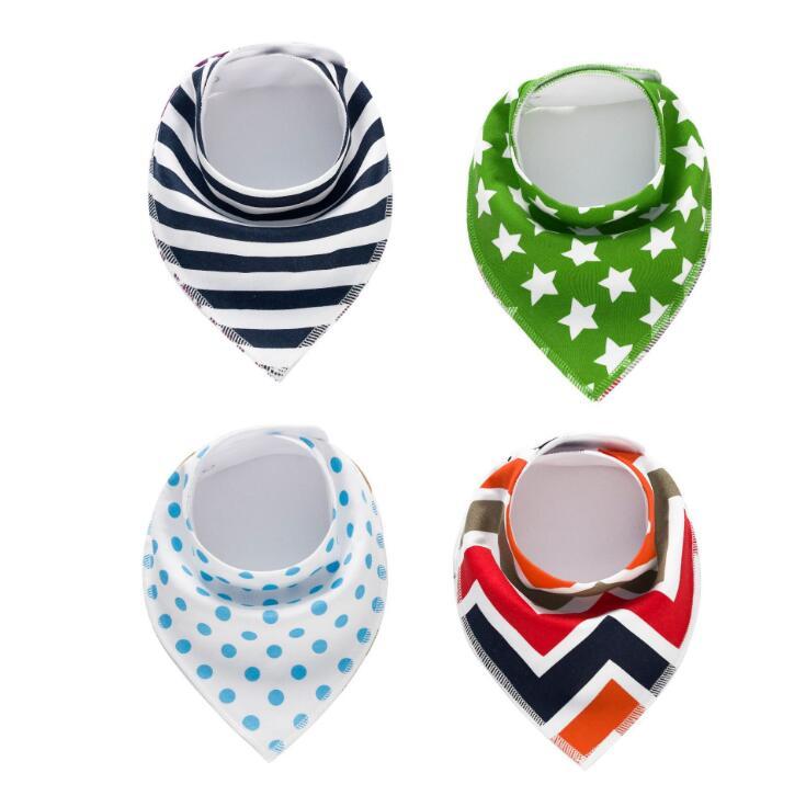 Colorful 4pcs Cotton Baby Bandana Bibs