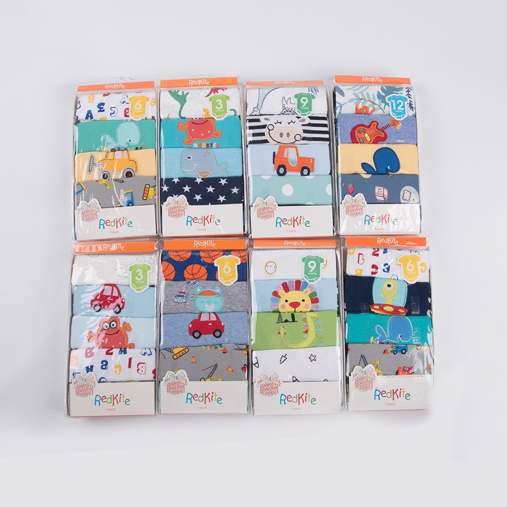 Baby Triangle Harmony Bibs (5-Piece Set)