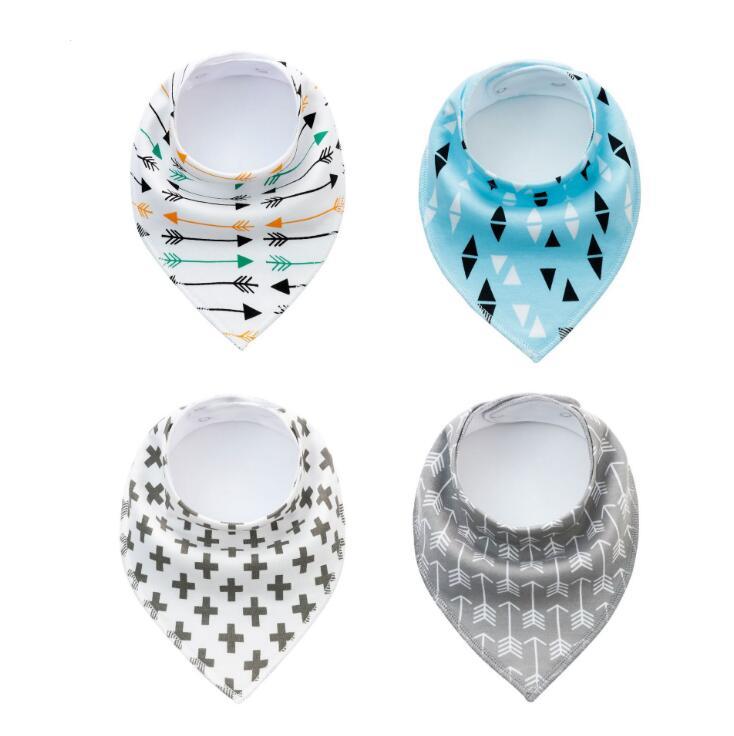 Colorful 4pcs Cotton Baby Bandana Bibs