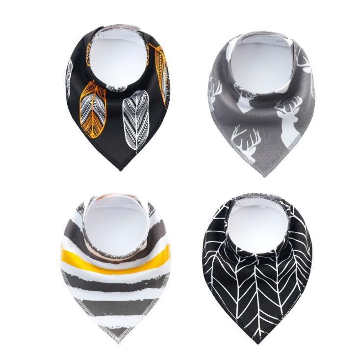 Colorful 4pcs Cotton Baby Bandana Bibs