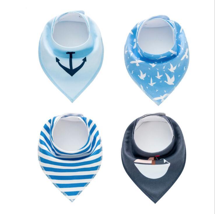 Colorful 4pcs Cotton Baby Bandana Bibs