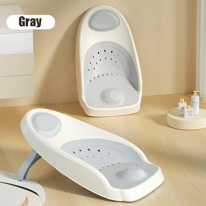 Foldable Baby Bath Support with Thermometer | Non-Slip Newborn Bathtub with Bracket