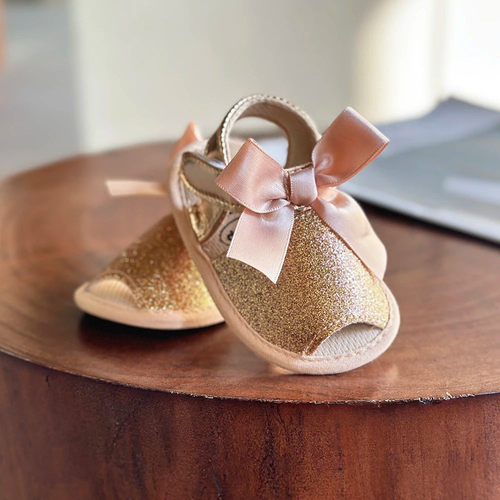 Soft Sole Baby Sandals – Anti-Slip First Walker Shoes with Bowknot (Summer)