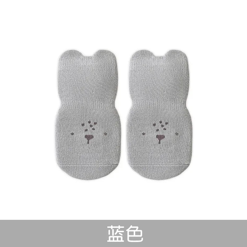 Baby Non-Slip Animal Pattern Socks (3/5 Pairs)