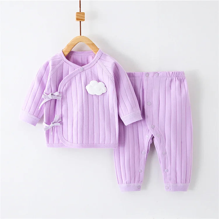 Newborn Baby Outfit Set (0–6M) – Long Sleeve Top & Pants