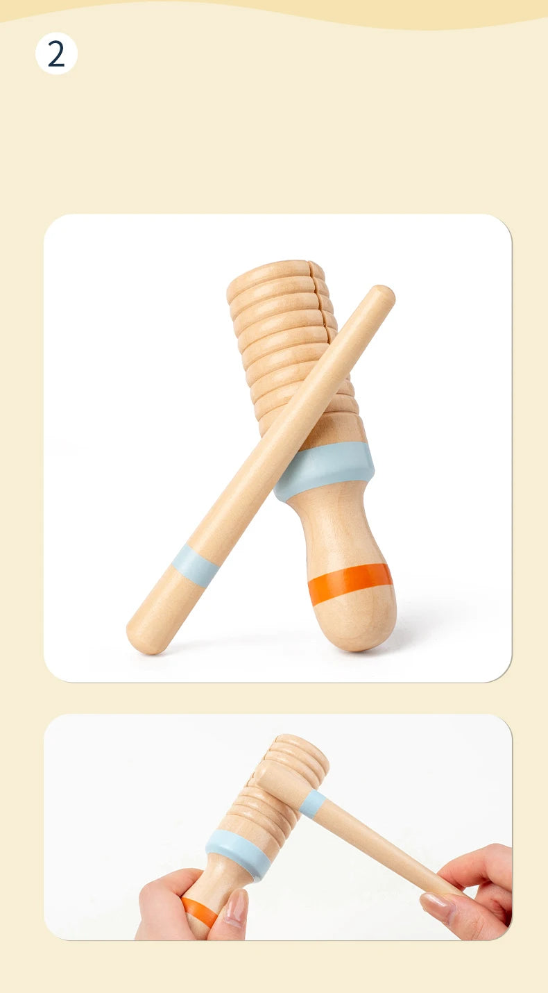 Wooden Baby Handheld Bell Toy – Soothing & Educational Gift