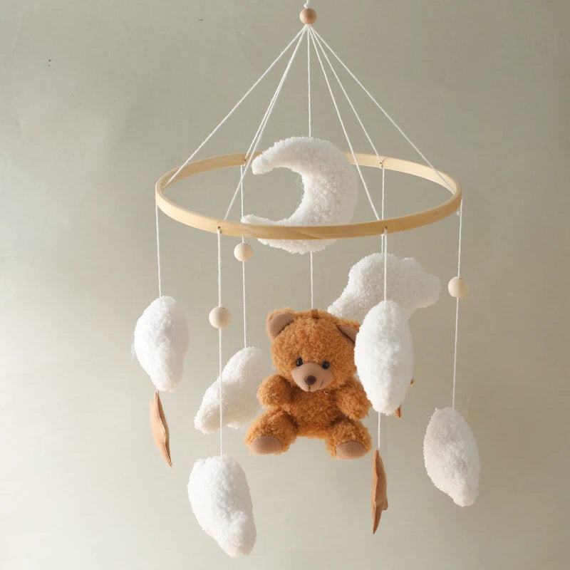 Baby Crib Mobile Rattle Toy – Pink Teddy Bear
