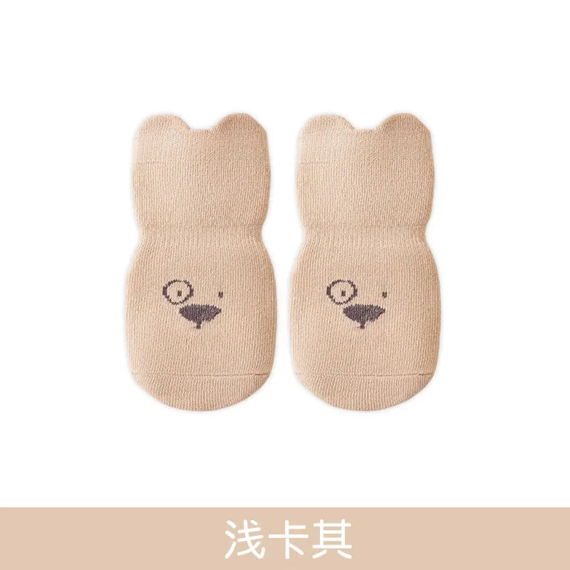 Baby Non-Slip Animal Pattern Socks (3/5 Pairs)