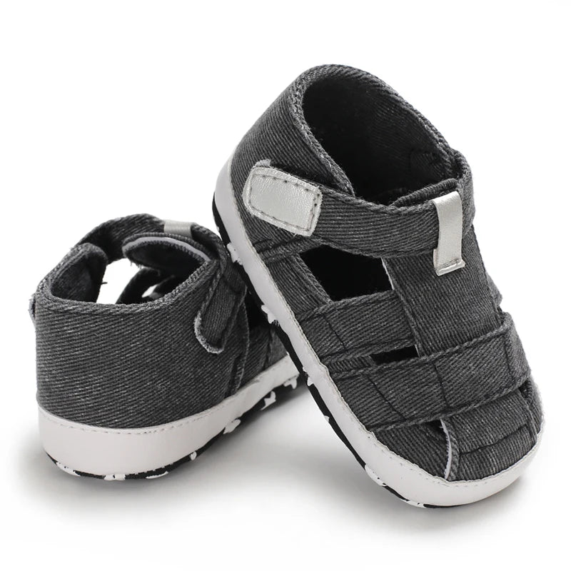 Breathable Canvas Baby Sandals – Soft Sole First Walker Shoes (Summer)