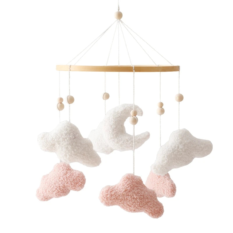 Baby Crib Mobile Rattle Toy – Pink Teddy Bear