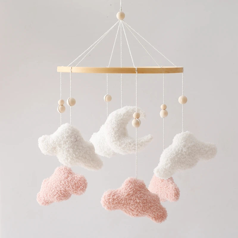 Baby Crib Mobile Rattle Toy – Pink Teddy Bear