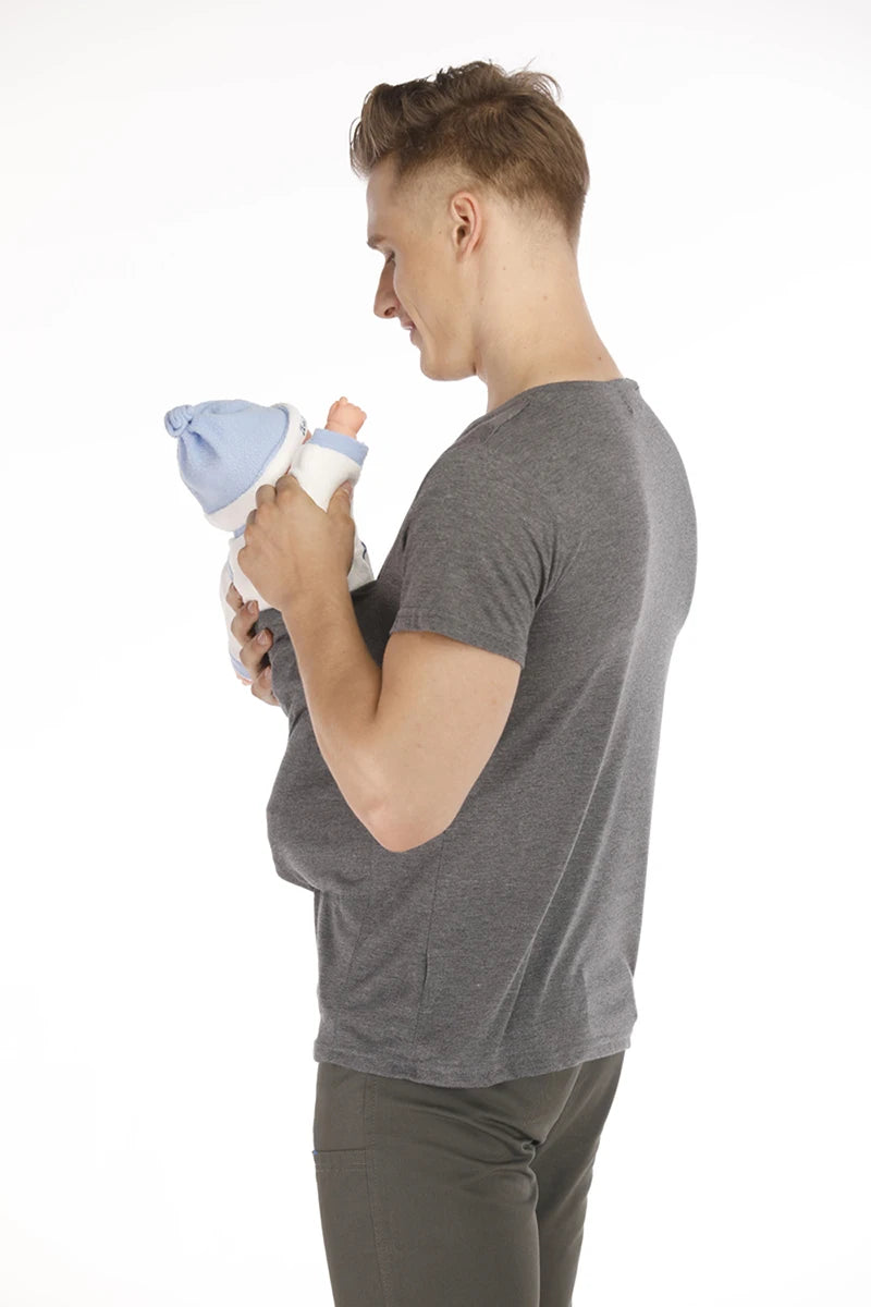 Unique Baby Carrier Shirt | Dad Kangaroo Pocket T-Shirt
