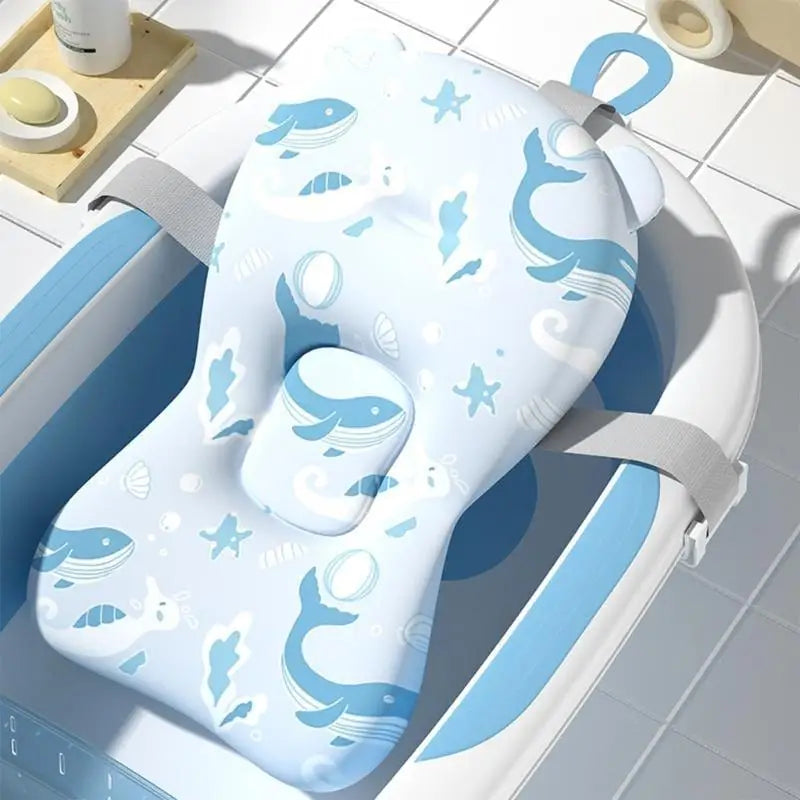 Portable Baby Bath Cushion | Soft Anti-Slip Floating Safety Mat for Newborns