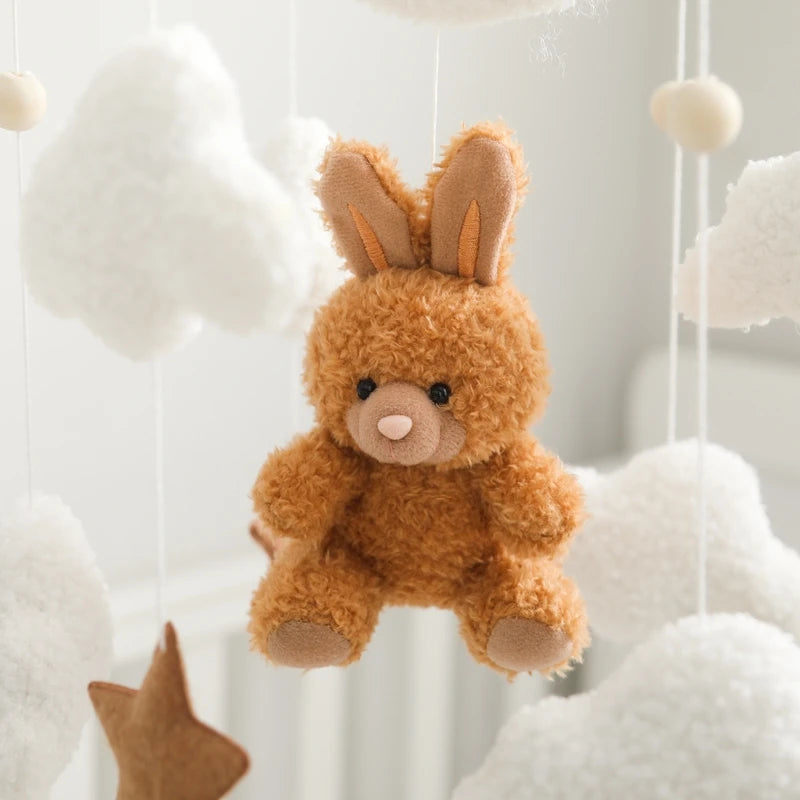 Baby Crib Mobile Rattle Toy – Pink Teddy Bear