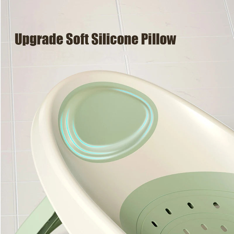 Foldable Baby Bath Support with Thermometer | Non-Slip Newborn Bathtub with Bracket