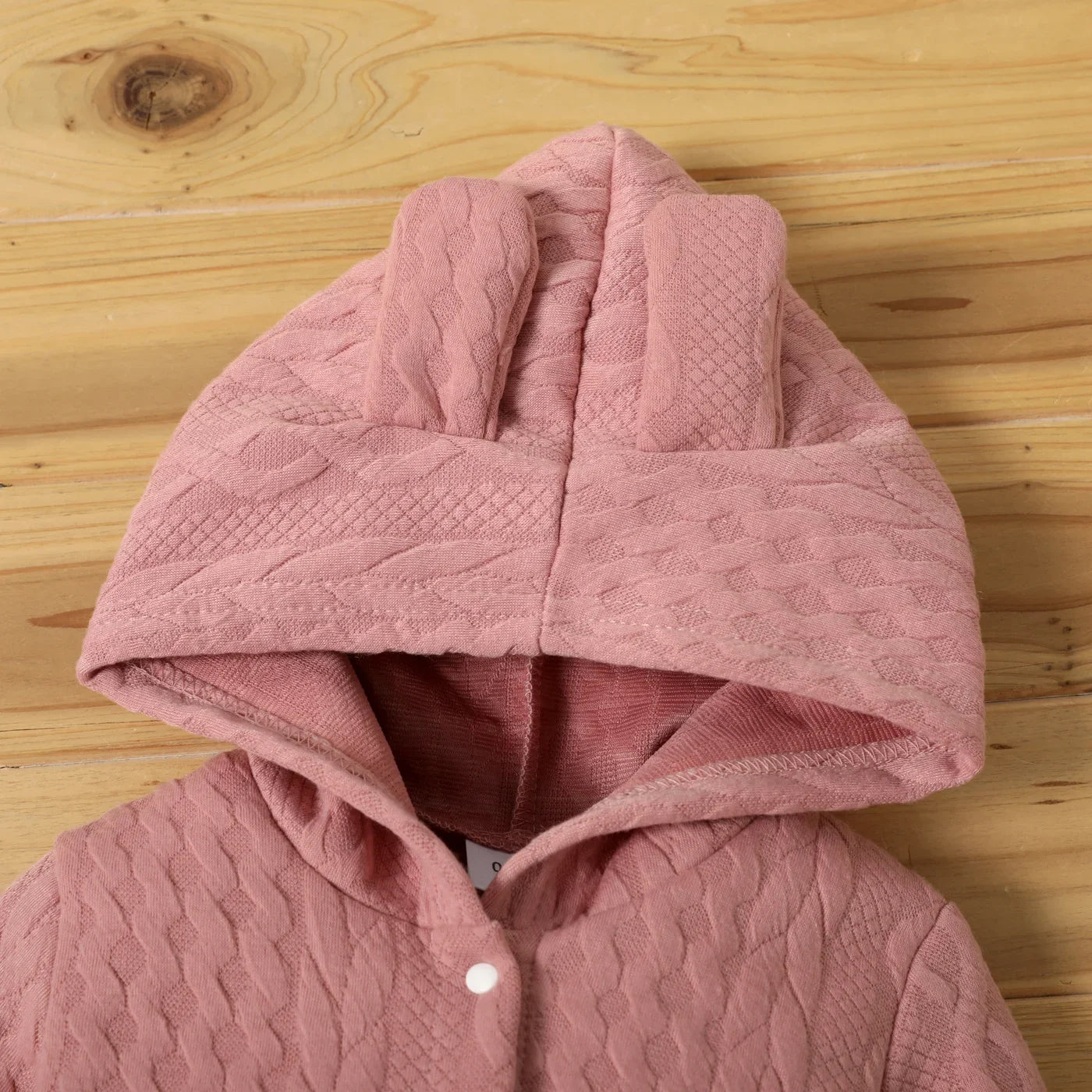 Hooded Baby Romper with Ears (0–18M)