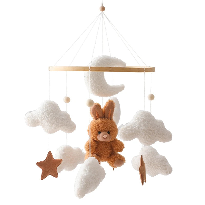 Baby Crib Mobile Rattle Toy – Pink Teddy Bear