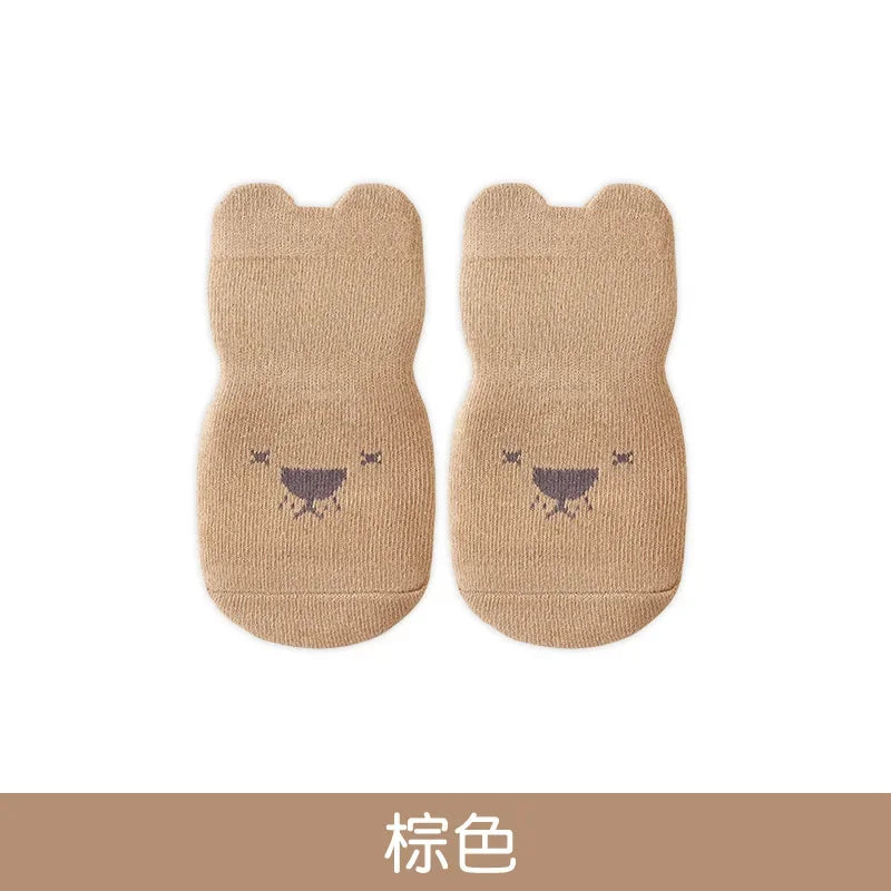 Baby Non-Slip Animal Pattern Socks (3/5 Pairs)