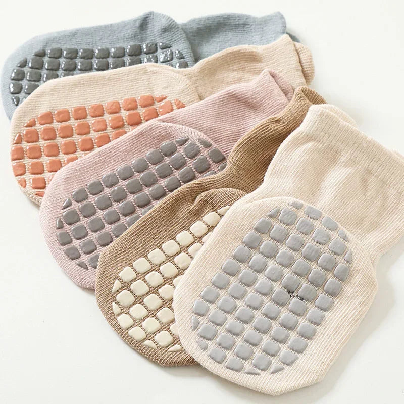 Baby Non-Slip Animal Pattern Socks (3/5 Pairs)