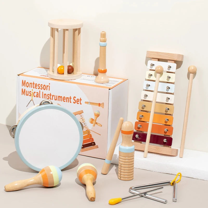 Wooden Baby Handheld Bell Toy – Soothing & Educational Gift