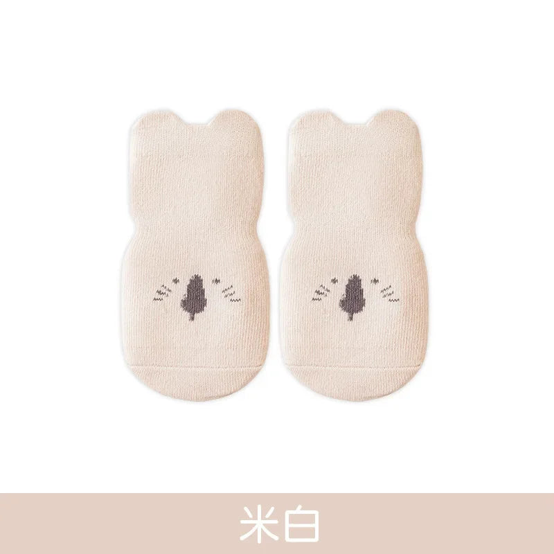 Baby Non-Slip Animal Pattern Socks (3/5 Pairs)