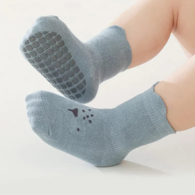 Baby Non-Slip Animal Pattern Socks (3/5 Pairs)