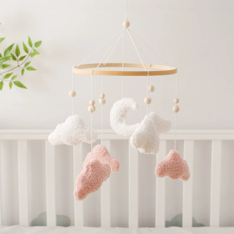 Baby Crib Mobile Rattle Toy – Pink Teddy Bear
