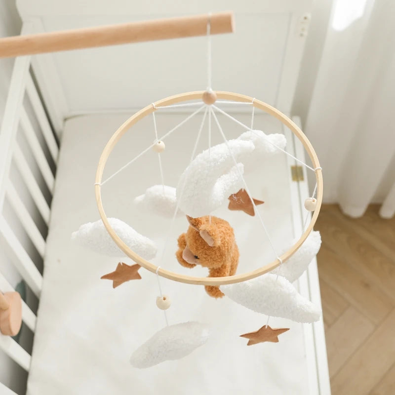 Baby Crib Mobile Rattle Toy – Pink Teddy Bear