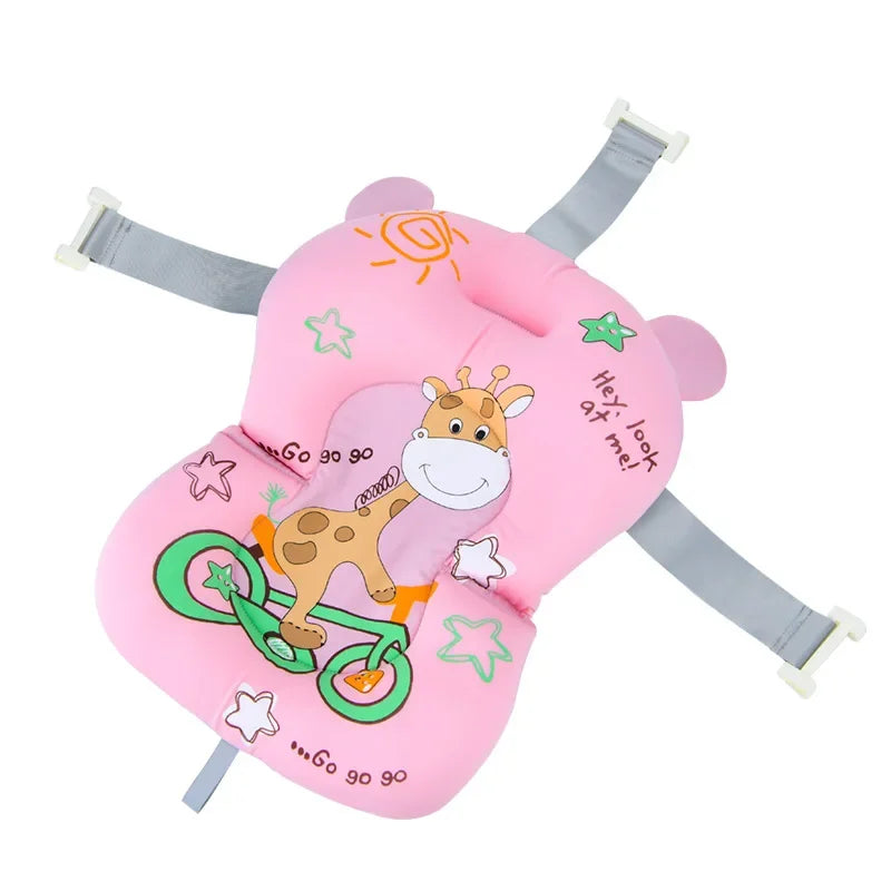 Foldable Baby Bath Support Cushion | Non-Slip Newborn Safety Bath Pillow Seat