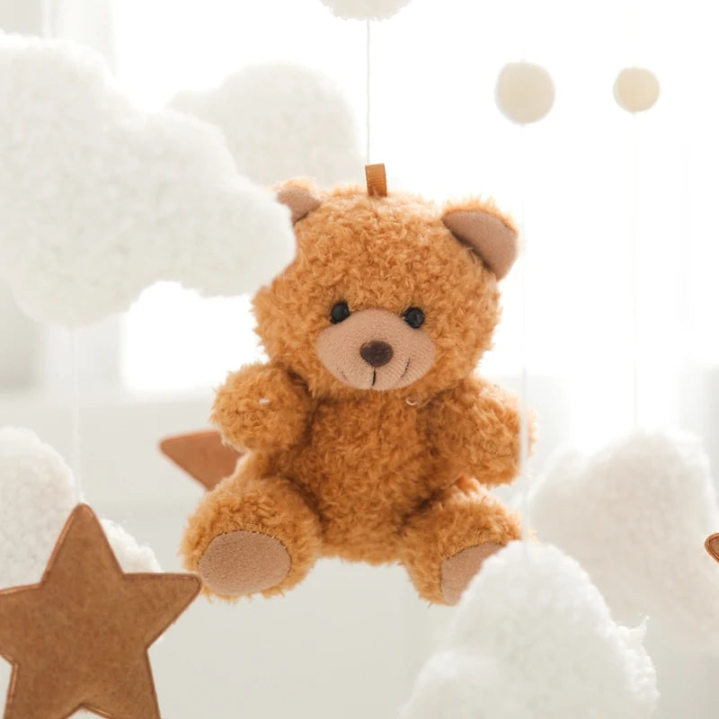 Baby Crib Mobile Rattle Toy – Pink Teddy Bear