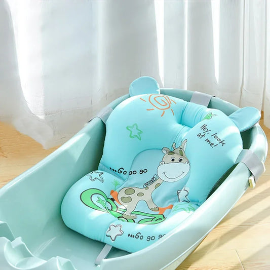 Foldable Baby Bath Support Cushion | Non-Slip Newborn Safety Bath Pillow Seat